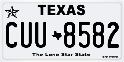 TX license plate CUU8582