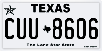 TX license plate CUU8606