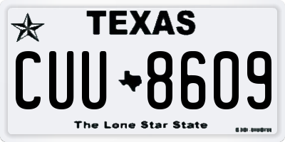 TX license plate CUU8609