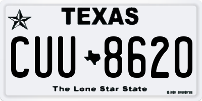 TX license plate CUU8620