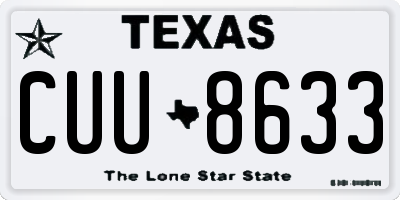 TX license plate CUU8633