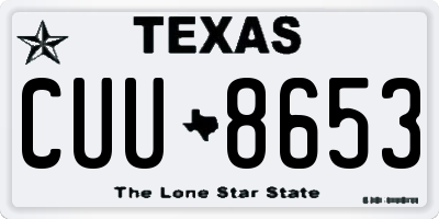 TX license plate CUU8653