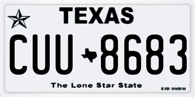 TX license plate CUU8683
