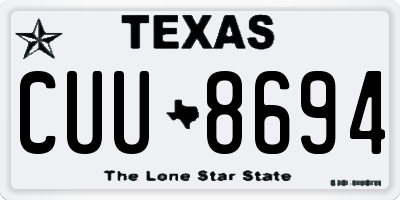 TX license plate CUU8694
