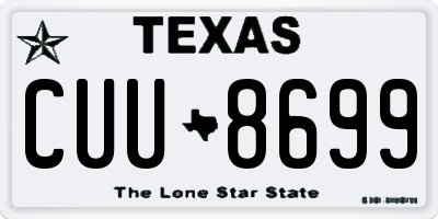 TX license plate CUU8699