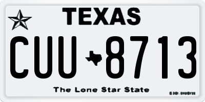 TX license plate CUU8713