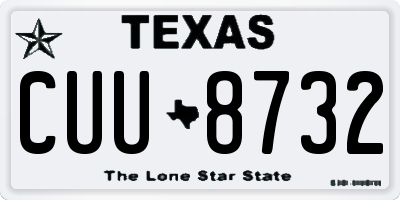 TX license plate CUU8732
