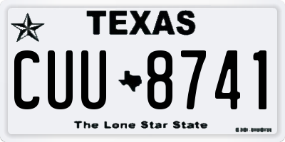 TX license plate CUU8741