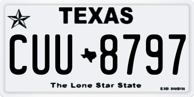 TX license plate CUU8797