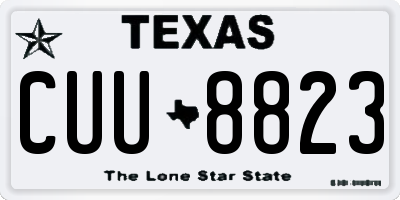 TX license plate CUU8823