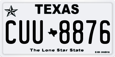 TX license plate CUU8876