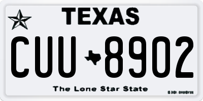 TX license plate CUU8902