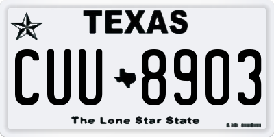 TX license plate CUU8903