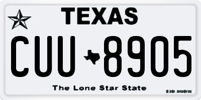 TX license plate CUU8905