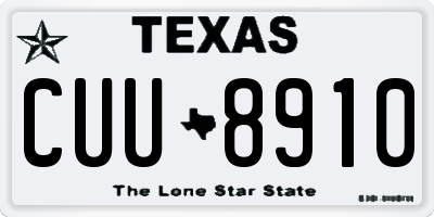 TX license plate CUU8910