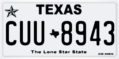 TX license plate CUU8943