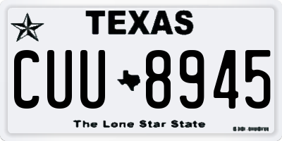 TX license plate CUU8945