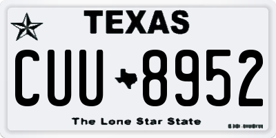 TX license plate CUU8952