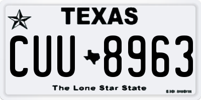 TX license plate CUU8963