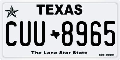 TX license plate CUU8965