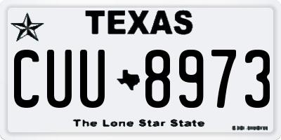 TX license plate CUU8973