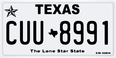 TX license plate CUU8991