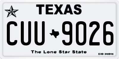 TX license plate CUU9026