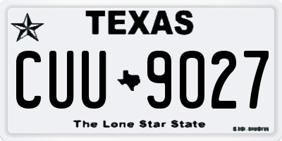 TX license plate CUU9027