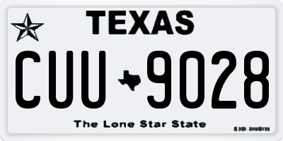 TX license plate CUU9028