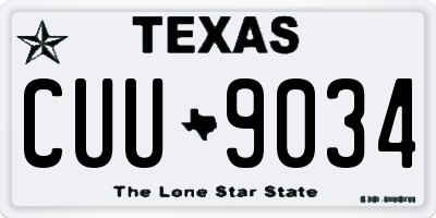 TX license plate CUU9034