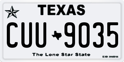 TX license plate CUU9035