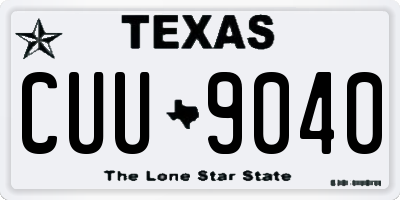 TX license plate CUU9040