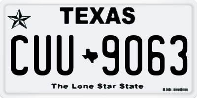 TX license plate CUU9063