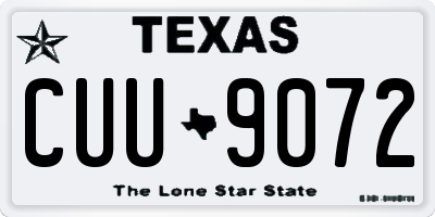 TX license plate CUU9072