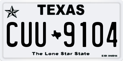 TX license plate CUU9104