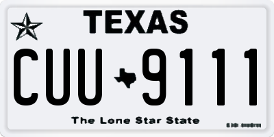 TX license plate CUU9111