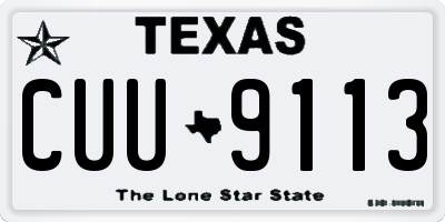 TX license plate CUU9113