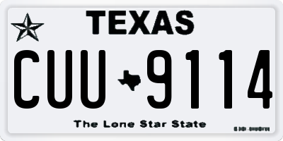 TX license plate CUU9114