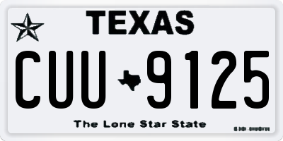 TX license plate CUU9125