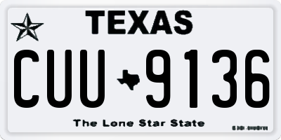 TX license plate CUU9136