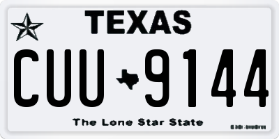 TX license plate CUU9144