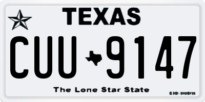TX license plate CUU9147