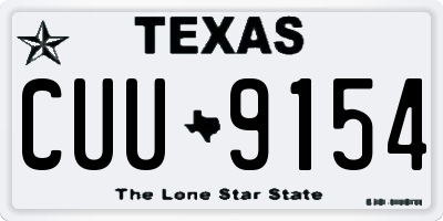 TX license plate CUU9154