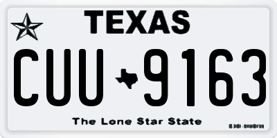TX license plate CUU9163