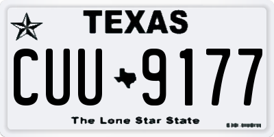 TX license plate CUU9177