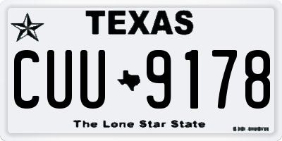 TX license plate CUU9178