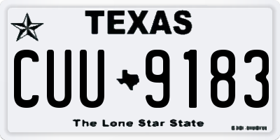TX license plate CUU9183
