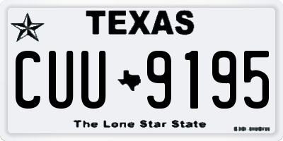 TX license plate CUU9195