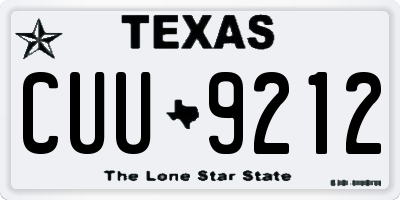 TX license plate CUU9212