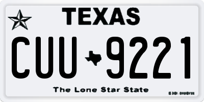 TX license plate CUU9221